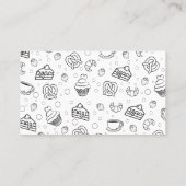 Schattige gebak Bakkerij Coffee Shop QR Code Klantenkaartje (Achterkant)