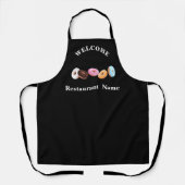 Schattige gebak bakkerij winkel welkom Donut geper Schort (Voorkant)