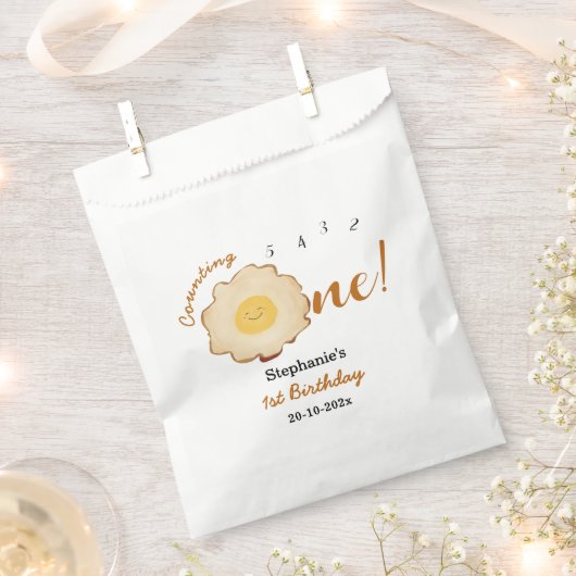 Schattige gebakken ei 1e verjaardag bedankzakje (Geknipt)