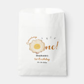 Schattige gebakken ei 1e verjaardag bedankzakje (Voorkant)