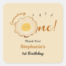 Schattige gebakken ei 1e verjaardag