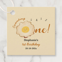 Schattige gebakken eitje 1e verjaardag gunst Tags Bedankjes Labels