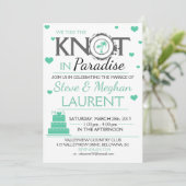 Schattige gebonden de knoop in Paradise Beach brui Kaart (Staand voorkant)