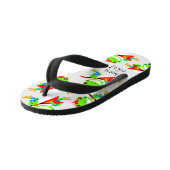 Schattige geboren om Rock Tree Frogs met rode gita Kinder Teenslippers (Schuin)