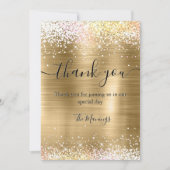 Schattige geborsteld gouden faux silver glitter be kaart (Voorkant)