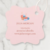 Schattige gebreid zelfgemaakt hang Label | roze (Achterkant)