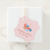 Schattige gebreid zelfgemaakt hang Label | roze (In situ)