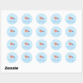 Schattige gebreid zelfgemaakt label | Blauw (Vel)