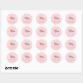 Schattige gebreid zelfgemaakt label | roze (Vel)