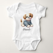 Schattige Gebreide Puppy Romper (Voorkant)