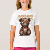 Schattige gebroken Teddy Kinder T-shirt (Voorkant)