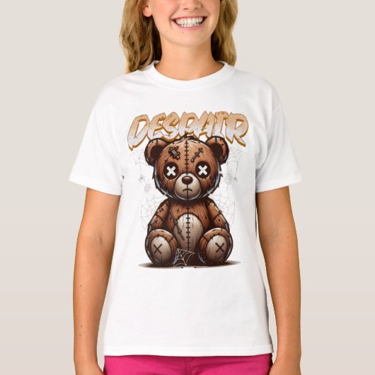 Schattige gebroken Teddy Kinder T-shirt (Voorkant)