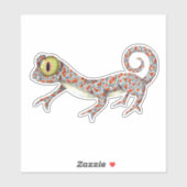 Schattige Gecko geïllustreerd Sticker (Vel)
