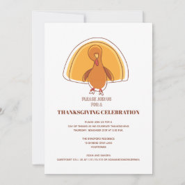 Schattige Geef Bedankt Turkije Thanksgiving Kaart