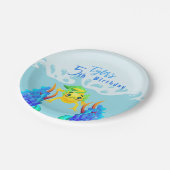 Schattige Geel Axolotl Jongensverjaardagsfeestje Papieren Bordje (Gekanteld)