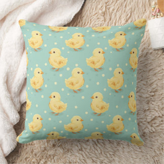 Schattige geel Baby Duck Kinder kamerpatroon Kussen