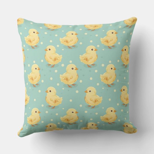 Schattige geel Baby Duck Kinder kamerpatroon Kussen (Achterkant)