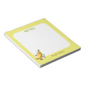Schattige geel banaan Notitieblok (Schuin)