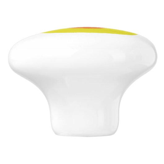 Schattige geel Beer Keramische Knop (Zijkant)