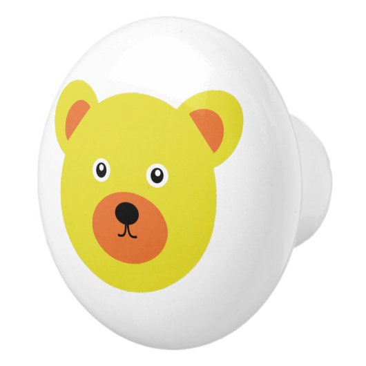 Schattige geel Beer Keramische Knop (Rechts)