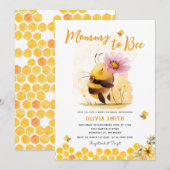 Schattige Geel Bijen Daisy Mama Naar Bijen Baby sh Kaart (Voorkant / Achterkant)