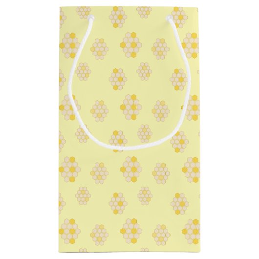 Schattige Geel Bijen en Honeycomb Pattern Baby sho Klein Cadeauzakje (Achterkant)
