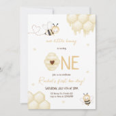 Schattige Geel Bijenhoning Eerste Bijendag Kaart (Voorkant)