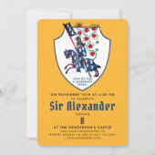 Schattige Geel Blauw Middeleeuwen Gemonteerde Ridd Kaart (Voorkant)