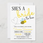 Schattige Geel Bruid naar Bijen Vrijgezellenfeest Kaart (Voorkant)