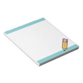 Schattige geel Cartoon potlood Notitieblok (Schuin)