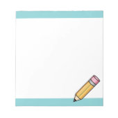 Schattige geel Cartoon potlood Notitieblok (Voorkant)