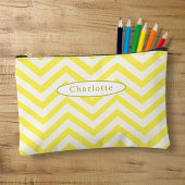 Schattige geel Chevron Patroon Modern Pencil Hoesj Etui