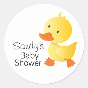 Schattige geel Duckie Baby shower Ronde Sticker
