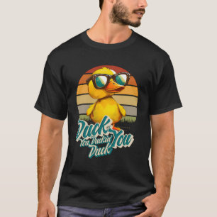 Schattige geel eendje grappig rubberen eendenbad S T-shirt