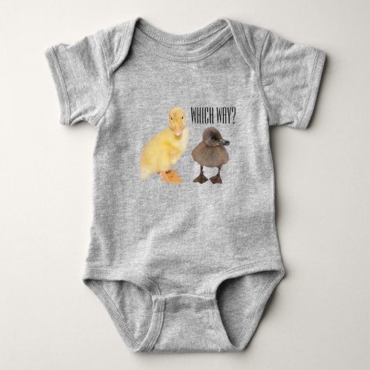 Schattige Geel en Grijs Eendjes Foto's Romper (Voorkant)