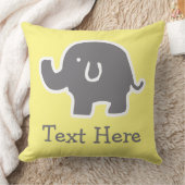 Schattige geel en grijs olifant aangepaste Kinder  Kussen (Deken)