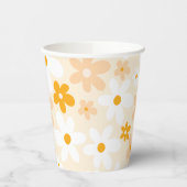 Schattige Geel en Wit Daisy Papieren Bekers (Links)