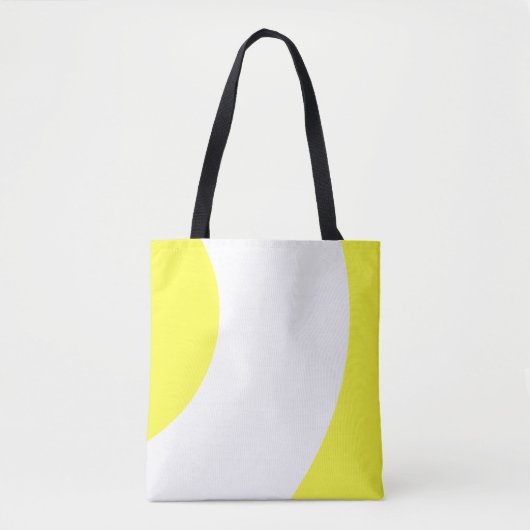 Schattige Geel en Wit Tote Bag (Voorkant)