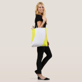 Schattige Geel en Wit Tote Bag (Op model)