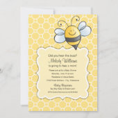 Schattige Geel en Zwart Bumblebee Baby shower Kaart (Voorkant)