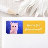 Schattige geel gepersonaliseerde stijlvolle fotoma etiket (Insitu)