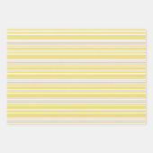 Schattige Geel Grijs Geometrisch Bijenstrepen  Inpakpapier Vel (Voorkant)