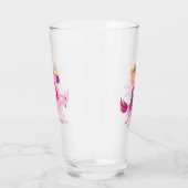 Schattige Geel Haired Meisje Rijden op een Eenhoor Glas (Rechts)