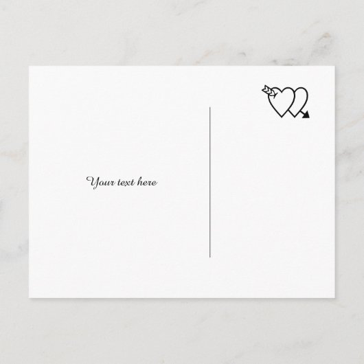 Schattige geel hart Save the date briefkaarten (Achterkant)