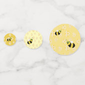 Schattige geel hommels en honingraat Baby shower Confetti (Voorkanten)