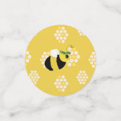 Schattige geel hommels en honingraat Baby shower Confetti (Kleine voorkant)