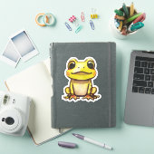 Schattige geel kikkerdier sticker (iPad Cover)