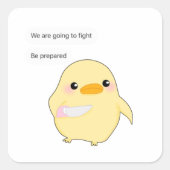 Schattige geel kuiken stickers (Voorkant)