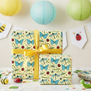Schattige Geel Liefdesinsect voor insectenliefhebb Cadeaupapier