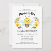 Schattige Geel Mama naar Bee Baby shower Kaart (Voorkant)